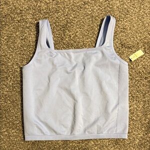 aerie Light Blue Seamless Square-Neck Sports Tank